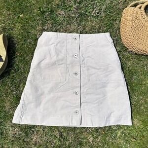Size 2 UNIQLO Beige Corduroy Skirt